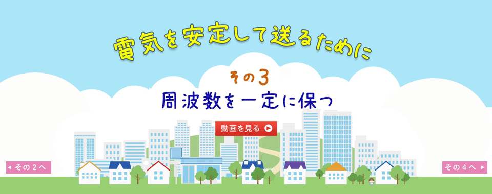 電気を安定して送るために その３ 周波数を一定に保つ